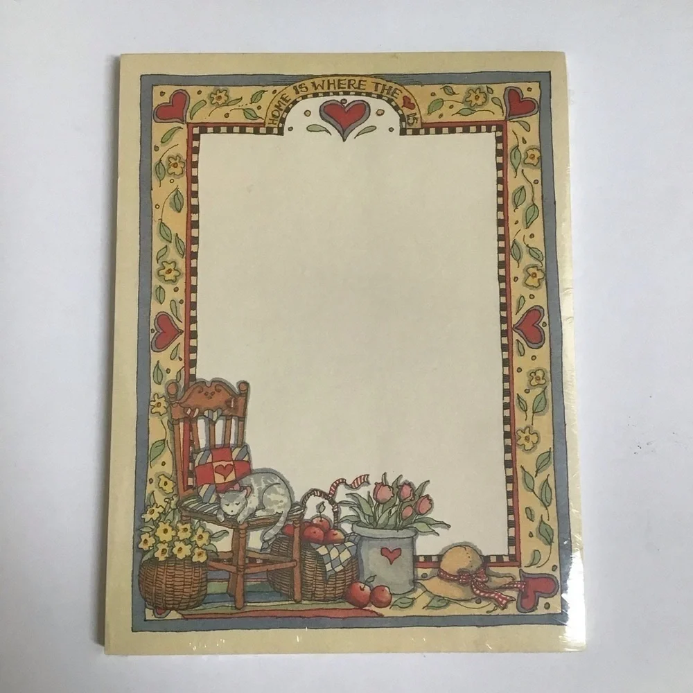 Susan Winget 1992 Napping Cat Note Pad by NEW 5x7 Stationery Main Street Press
